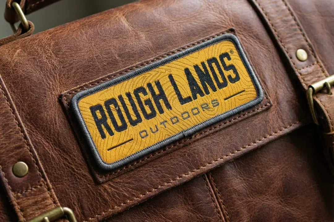 Back view of a custom patch showing backing detail